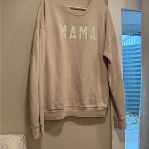 Women's Beige 'MAMA' Sweatshirt